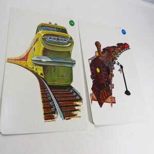 Peabody 60s Train (2) cards Vintage Artwork (old & "modern" trains) railroad